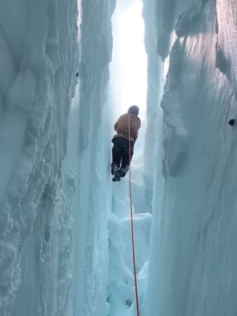 He was able to be winched out. Picture: Instagram/tashi8848.86