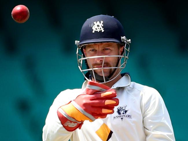 Matthew Wade during the Sheffield Shield game between the NSW Blues and the Victorian Bushrangers at the SCG , Moore Park . Picture : Gregg Porteous