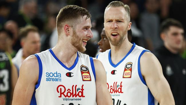 David Barlow with Jack White during their time at Melbourne United.