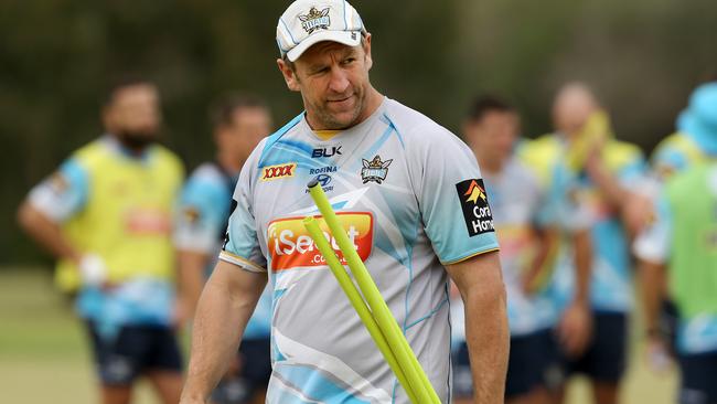 Gold Coast Titan's training session at the All Saints School ahead of Monday night game - John Cartwright Pic by David Clark