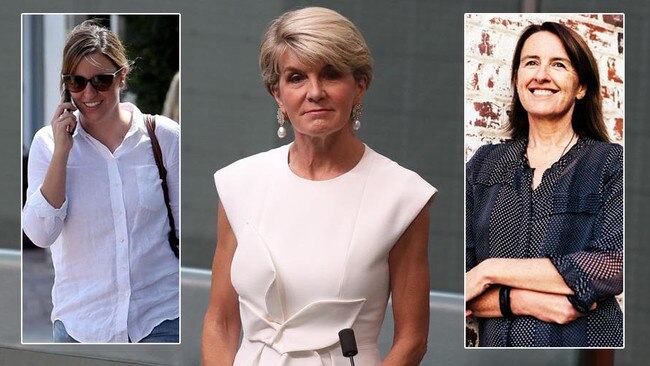 Erin Watson-Lynn, left, and Celia Hammond, right, are battling for Julie Bishop’s seat of Curtin.