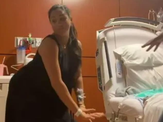 Meghan Markle dances to induce labour. Picture: Instagram