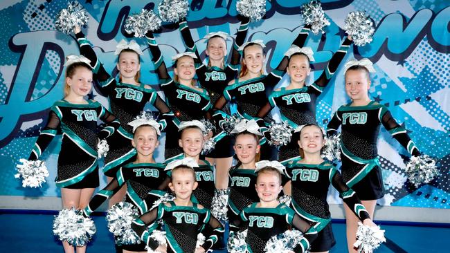 The Little Mary's dance troupe recently won gold at the Australian All Star Cheer Federation's National Championships. Picture: Angelo Velardo