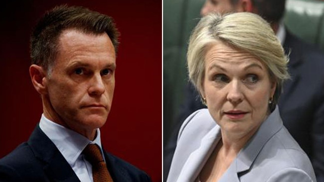 Chris Minns, left, and Tanya Plibersek, right. Pictures: News Corp