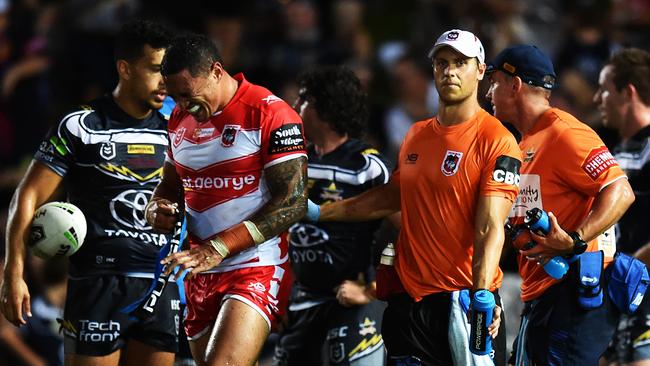 Tyson Frizell has been sidelined for up to six weeks after undergoing surgery for a ruptured testicle. Picture: Zak Simmonds