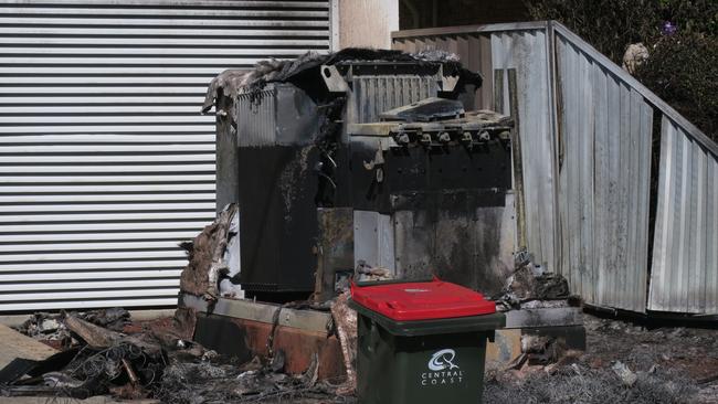 Police are hunting an arsonist who set fire to an electricity transfer box at The Entrance. Picture: Richard Noone