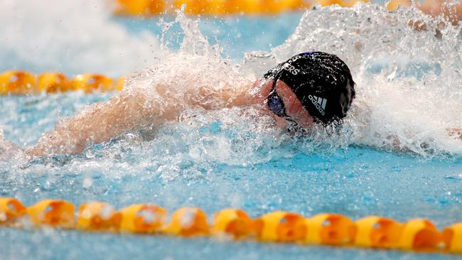 Kyle Chalmers on his way to breaking his personal best for the 100m freestyle. 