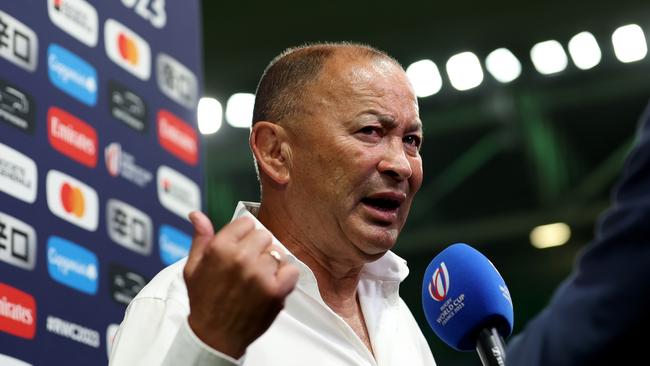 Eddie Jones is upbeat despite the Wallabies’ poor World Cup. Picture: Chris Hyde/Getty Images