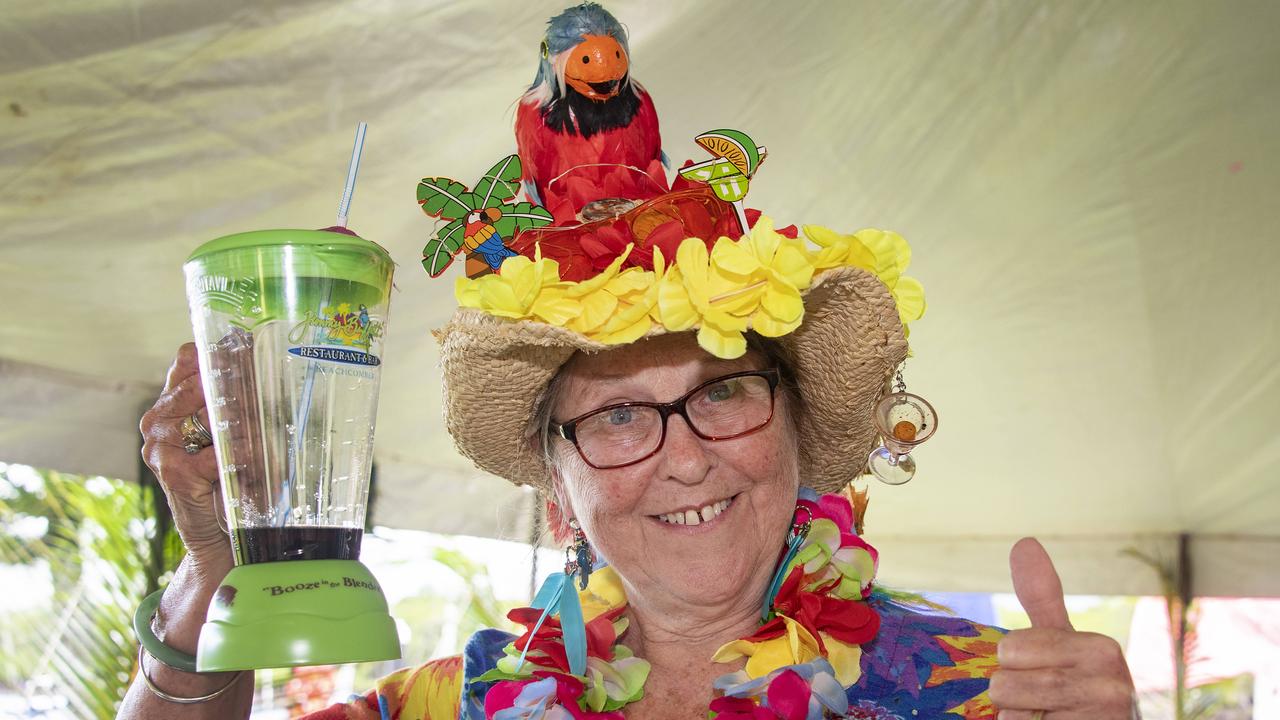 Parrot Head Concert, CCYS - Jan McCarthy enjoys a small tipple. Picutere: Brian Cassey