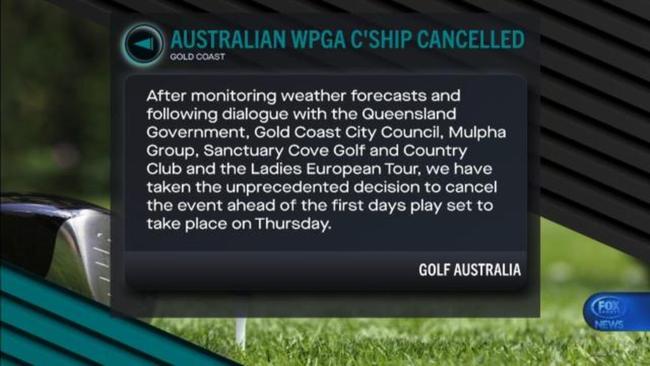 Australian WPGA Championship cancelled