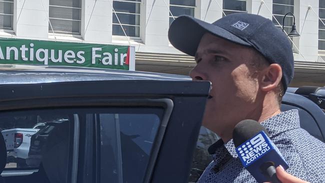 Manny George McIntyre, 33, leaves outside Wagga Courthouse today. Picture: Toby Vue