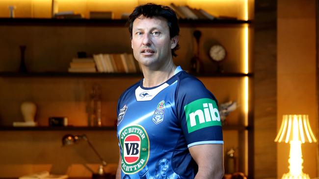 NSW Blues coach Laurie Daley has been in talks with James Tedesco about selection. Picture: Gregg Porteous