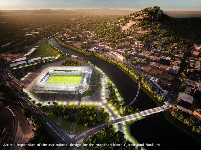 Artist's impression of the proposed Townsville stadium. Photo: Supplied