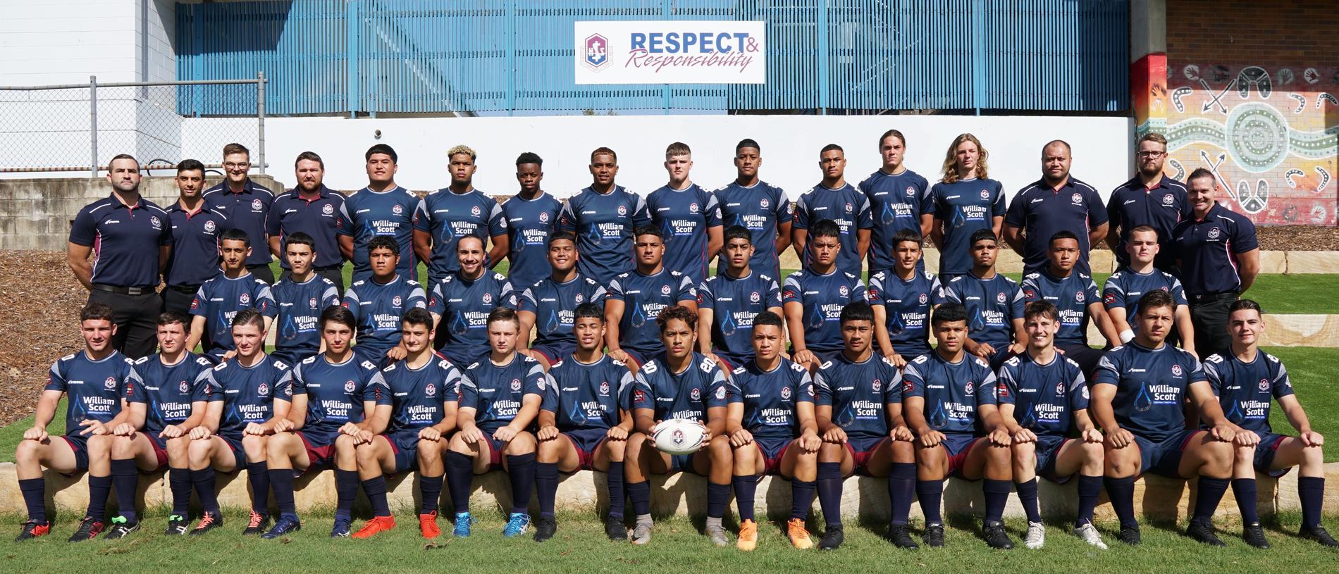 The extended Ipswich State High School 2020 rugby league squad.