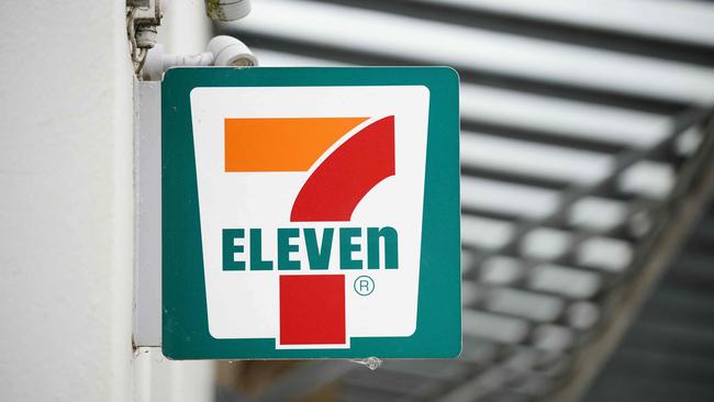 The logo of a 7-eleven store is pictured in Randers, on August 9, 2022. - 7-Eleven said its stores in Denmark were slowly reopening after a hacker attack knocked out cash tills in locations across the country. (Photo by Bo Amstrup / Ritzau Scanpix / AFP) / Denmark OUT