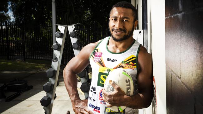 PNG Hunters star Jokadi Bire suffered a medical episode at training. Picture: Nigel Hallett.