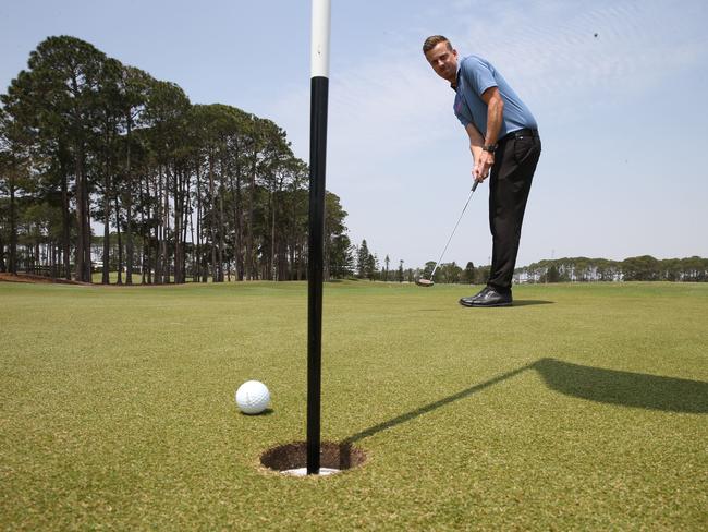 Sanctuary Cove golf course operations manager Ryan Gailey out on the Pines course. Picture: Glenn Hampson