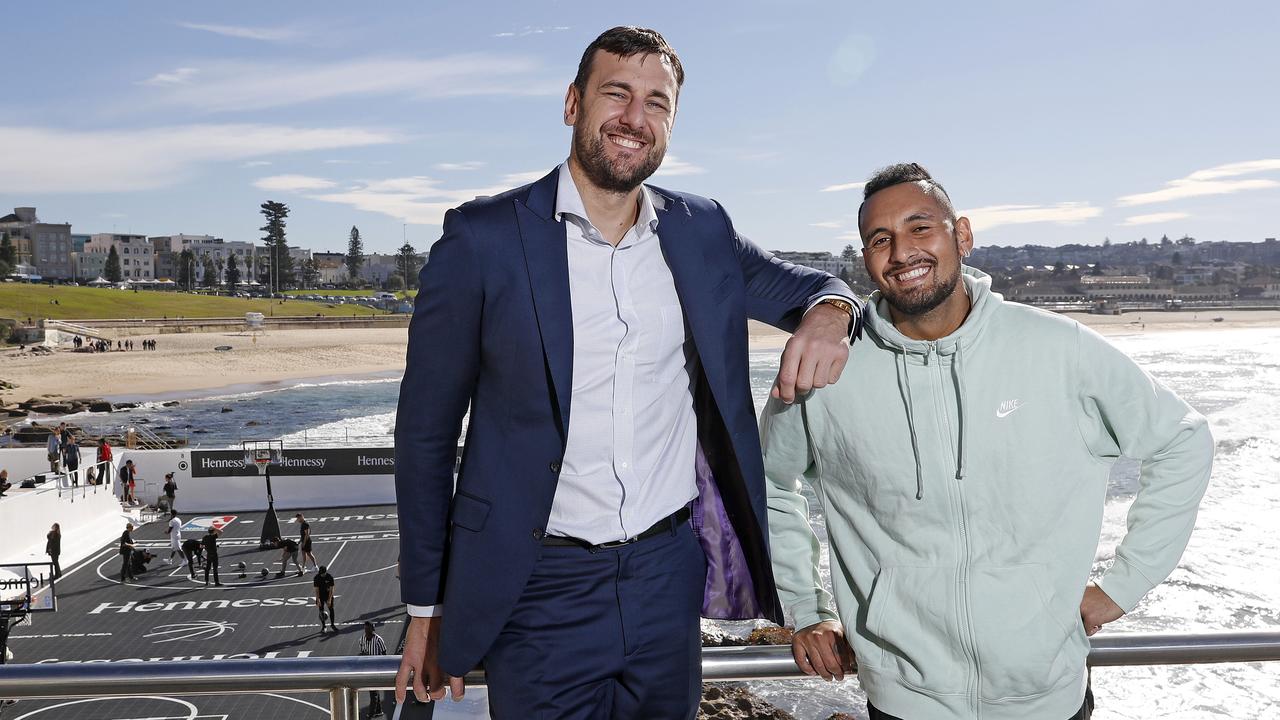 Andrew Bogut and Nick Kyrgios both now have ownership stakes in the NBL. Picture: Toby Zerna