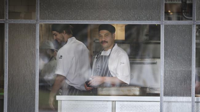 Staff preparing for lunch today. Picture: David Caird