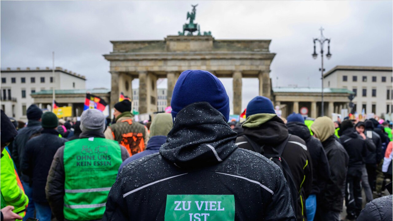 Thousands Of German Farmers Bring Berlin To Standstill In Protest | Sky ...