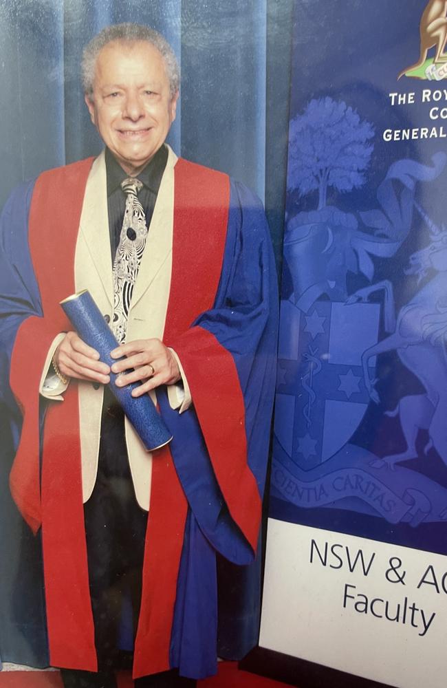 Dr Maurice Matta in recent years when he became a life member of the Royal Australian College of General Practitioners.