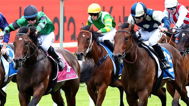 Odinson (right) defeated a gutsy Beer Baron (left) in the Inglis Nursery. Picture: Getty Images