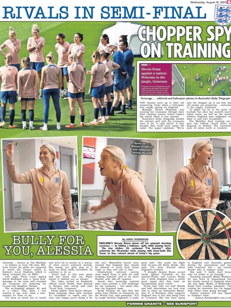 Uk Hits Back At The Daily Telegraph After Lionesses Training Photos