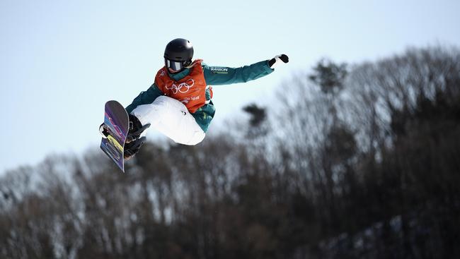 Australia’s Tess Coady in action during Slopestyle training ahead of the PyeongChang 2018 Winter Olympic Games. Picture: Getty