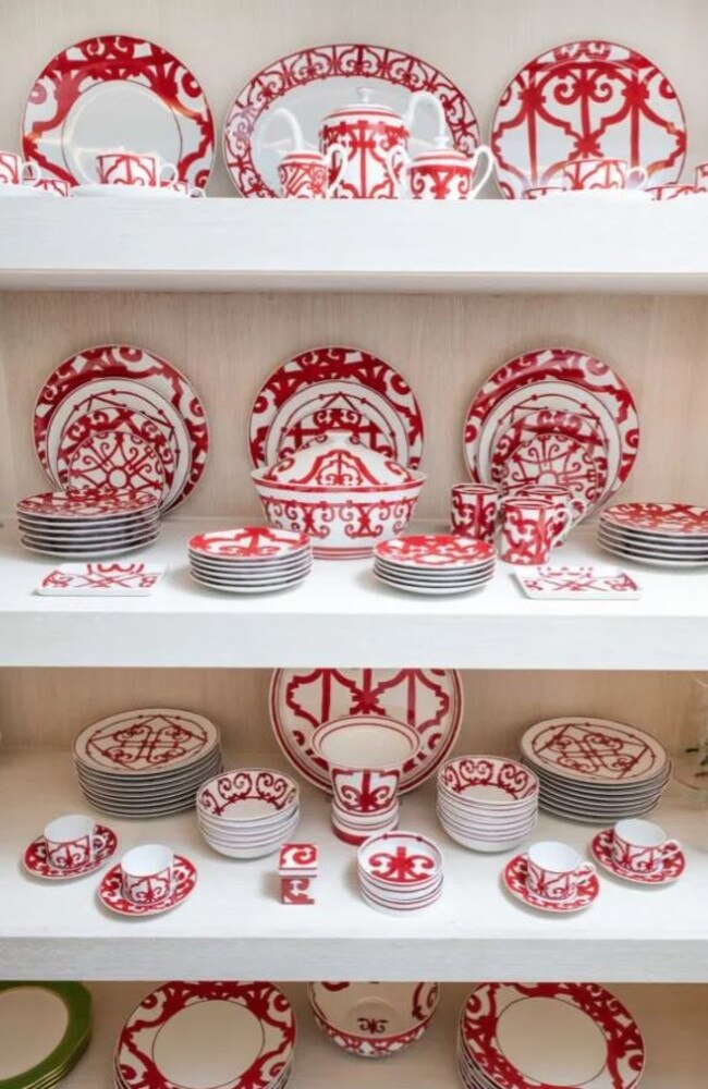 The Balcon du Guadalquivir dinnerware line from Hermes retails for over $2700. Picture: Poosh/Ivan Solis.