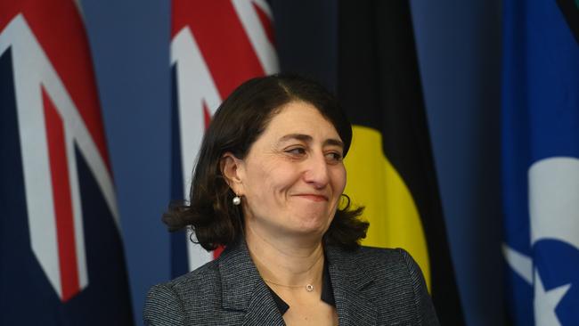 Gladys Berejiklian at a media conference to announce her resignation Picture: NCA NewsWire / Jeremy Piper