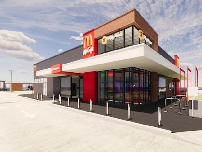 Artist's impression of how the new McDonald's will look.