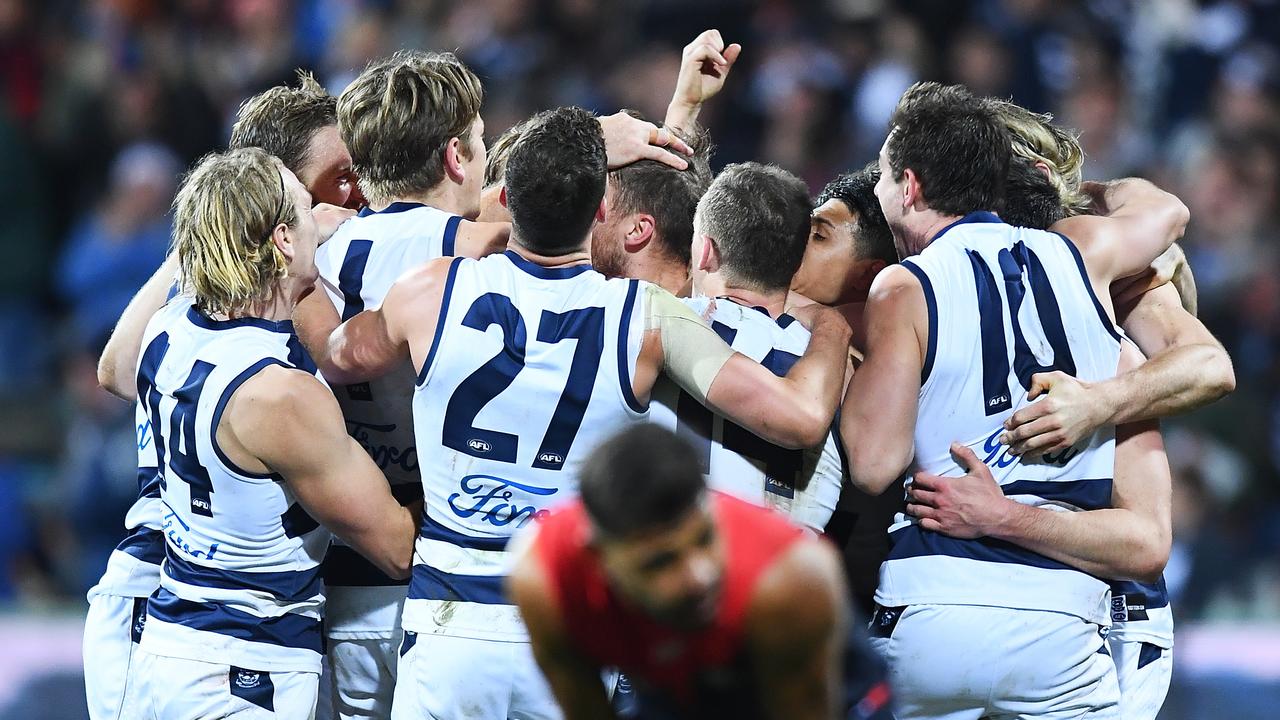 AFL round 18 Geelong Cats beat Melbourne Demons at GMHBA Stadium The Australian