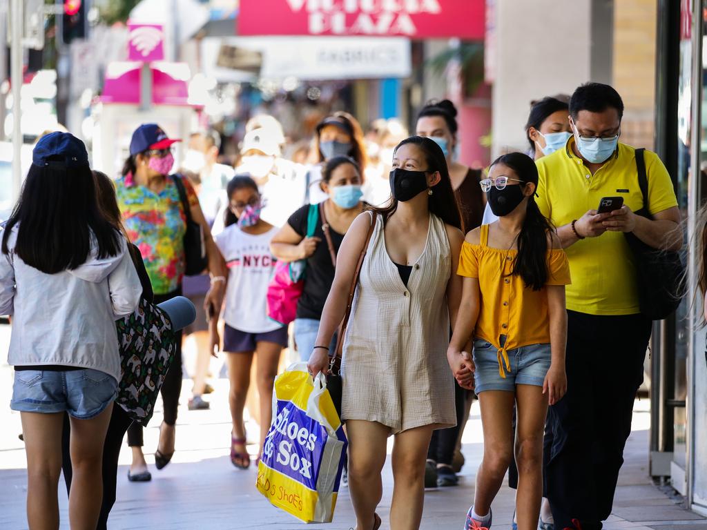 A number of NSW residents were fined for breaching the Public Health Act for not wearing a mask. Picture: NCA NewsWire/Gaye Gerard