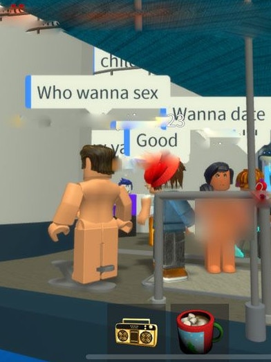 Examples of sexual behaviour on the game Roblox