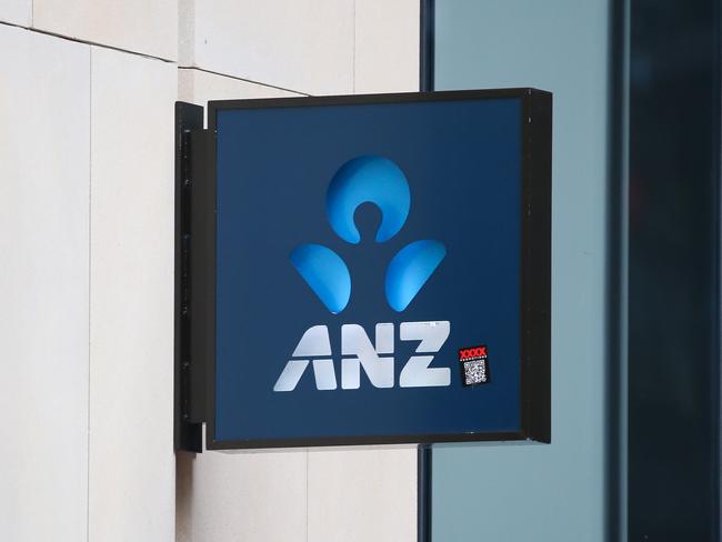 SYDNEY, AUSTRALIA - Newswire Photos - MAY 15:  A general view of ANZ Bank signage in the Sydney CBD as the Federal Budget is handed down with measures to address inflation and provide relief to households. Picture: NCA Newswire / Gaye Gerard
