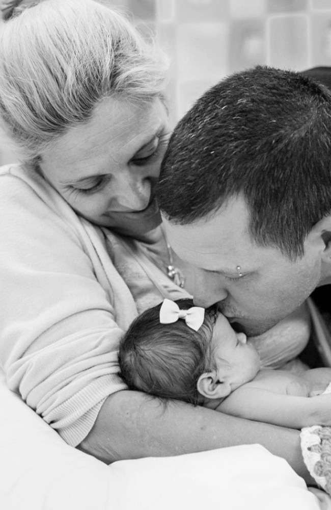 Michelle and Daniel Dagan with their third child Rose Jessica Dagan, who lived for just 20 days. Photo supplied.