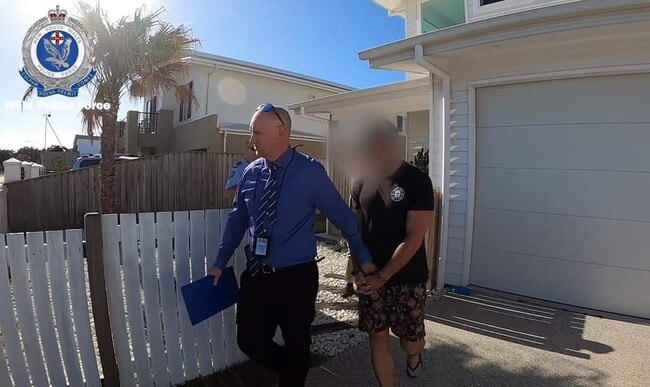 SOCIAL MEDIA IMAGE DISCUSS USE WITH YOUR EDITOR - Images of the arrests conducted by Strike Force Caved. Credit: NSW Police Force.