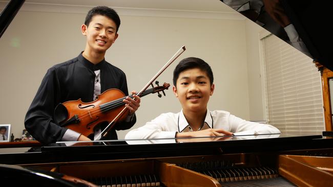 Oscar and Joshua Han are both accomplished musicians with many wins and awards. Pictures: Peter Kelly