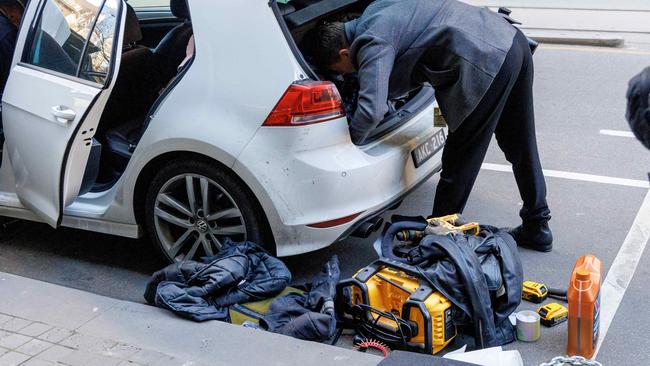 Items are removed from the vehicle. Picture: David Geraghty / NewsWire