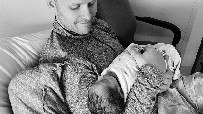 Footy legend Gary Ablett and his wife Jordan have welcomed their third child, a “treasured” baby boy. Picture: Instagram