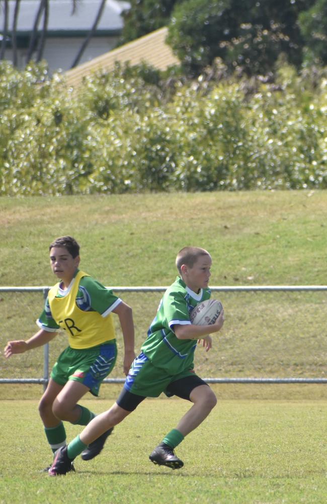 Ryver Court for the Proserpine Green against the Wanderers Gold in the RLMD U12 Mixed division at RLMD Fields, August 7, 2021. Picture: Matthew Forrest