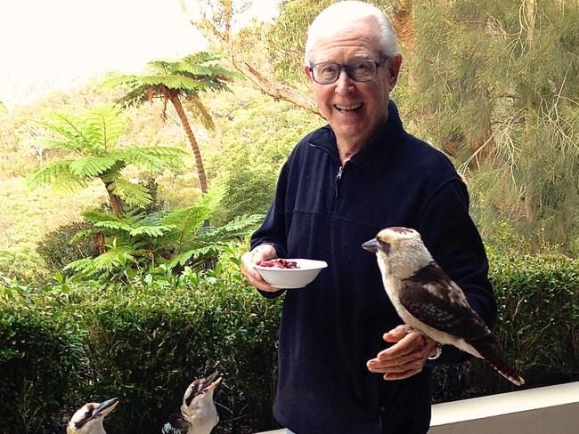 Brian Henderson reveals he plans to spend the rest of his days with family and feeding kookaburras, lorikeets and water dragons. Picture: Suppled