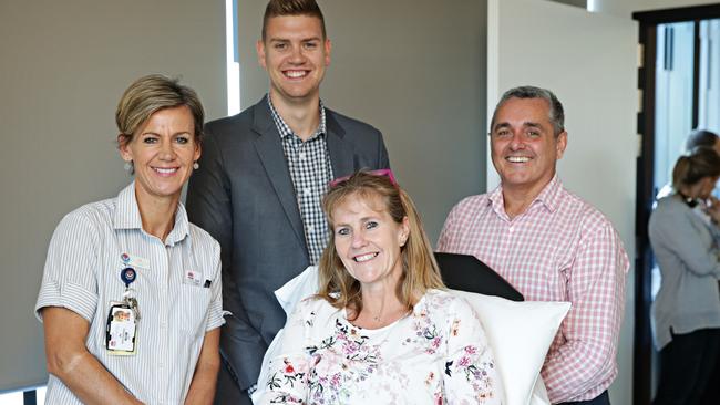 Jo Hayward, and Cameron Goes, Lisa McEvoy and Andrew Bott at the new Northern Beaches Hospital. Picture: Adam Yip / Manly Daily