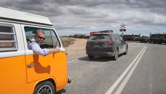 Nelson waits for no one, except perhaps a train near Port Pirie. Picture Dean Martin