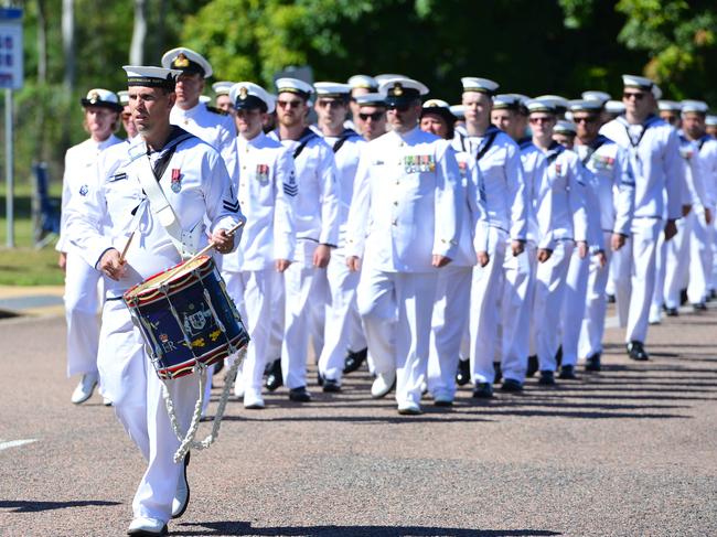 Battle of Coral Sea 75th anniversary,Cardwell. Members of the HMAS Cairns. Picture: Zak Simmonds