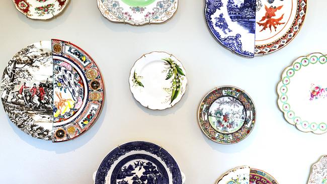 The Seit family’s collection of plates from around the world. Picture: Jane Dempster