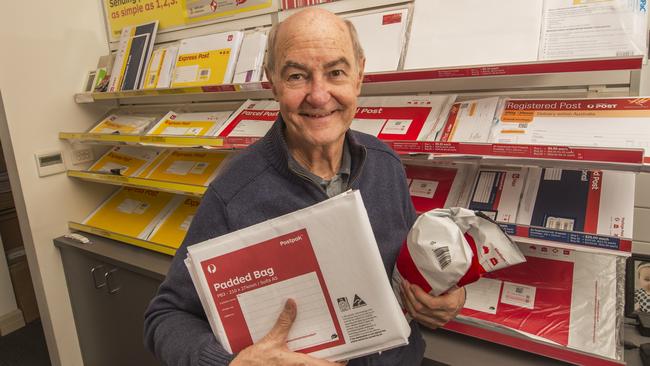 Barry Richards is retiring after 27 years of owning Diggers Rest Post office. Picture: Rob Leeson.