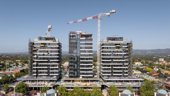 Construction update at Eighty Eight O'Connell project at 88, O'Connell St, North Adelaide. Picture: Supplied by Commercial & General