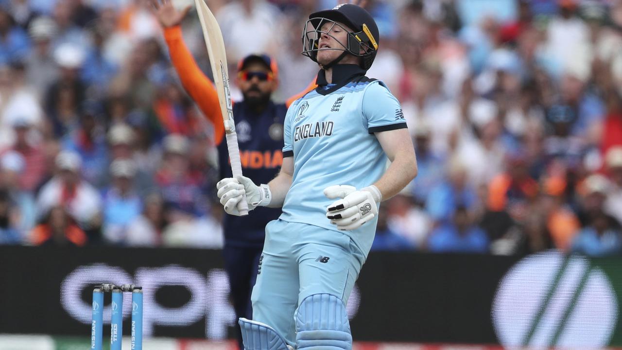 For the second time in two innings, Eoin Morgan fell to a short ball.