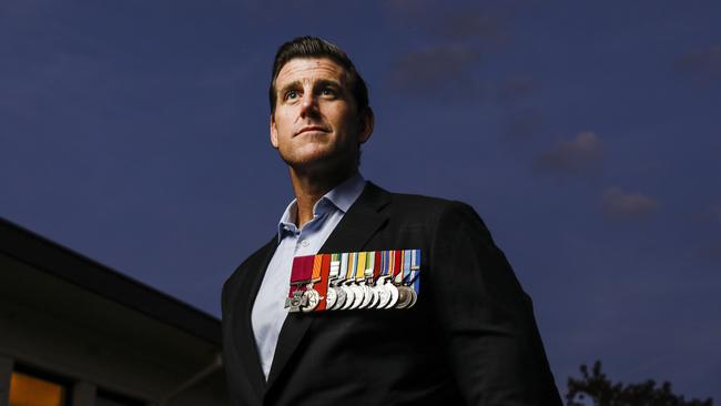 Ben Roberts-Smith at the 2019 ANZAC Day march in Canberra. Picture: Sean Davey.